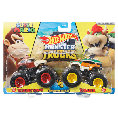 Hot Wheels Monster Trucks Demolition Doubles, 2-Pack Of 1:64 Scale Toy Trucks