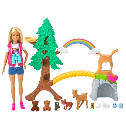 Barbie Career Wilderness Guide Playset With Blonde Doll And 10 Animal Figures