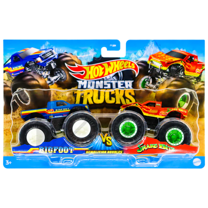 Hot Wheels Monster Trucks Demolition Doubles, 2-Pack Of 1:64 Scale Toy Trucks